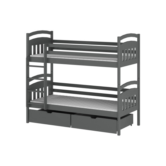 GABI 80x200 graphite bunk bed Lano Furniture