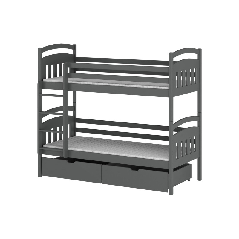 GABI 90x190 graphite bunk bed Lano Furniture