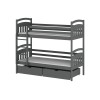 GABI 90x200 graphite bunk bed Lano Furniture