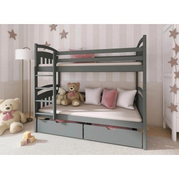 GABI 90x200 graphite bunk bed Lano Furniture