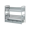 GABI 80x160 grey bunk bed Lano Furniture