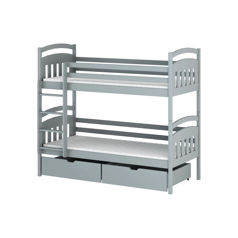 GABI 80x160 grey bunk bed Lano Furniture