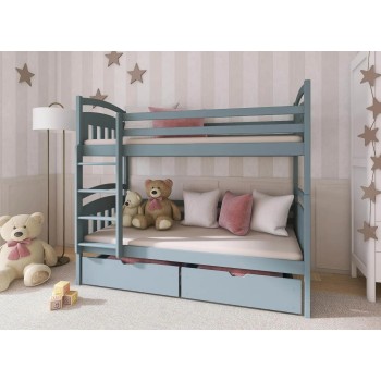 GABI 80x160 grey bunk bed Lano Furniture