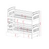GABI 80x160 grey bunk bed Lano Furniture
