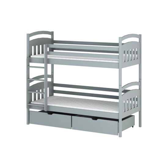 GABI 80x180 grey bunk bed Lano Furniture
