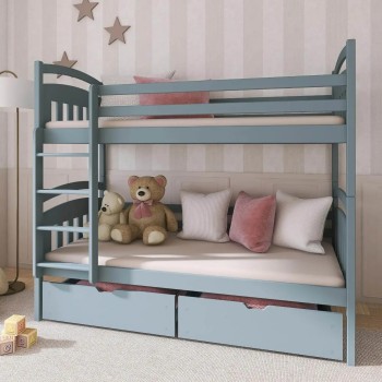 GABI 90x190 grey bunk bed Lano Furniture