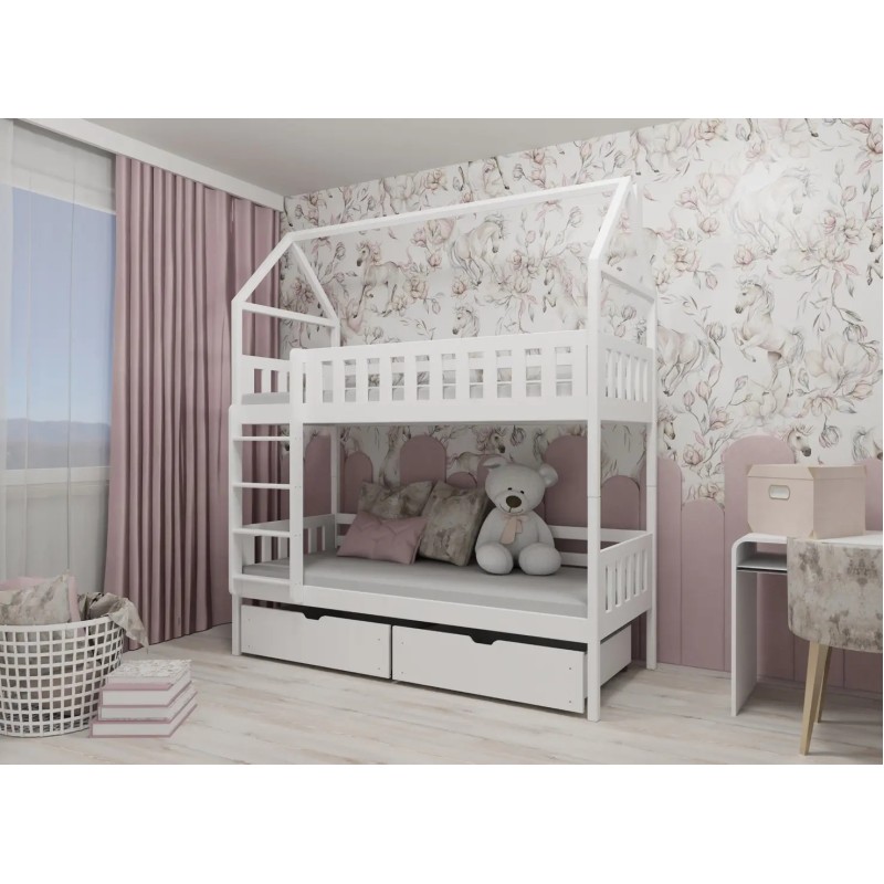 GAJA 80x160 white bunk bed Lano Furniture