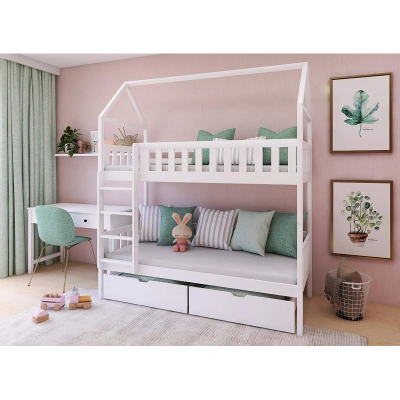 GAJA 80x200 white bunk bed Lano Furniture
