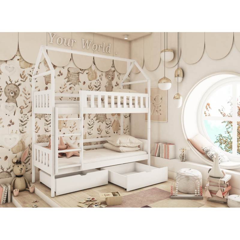 GAJA 80x200 white bunk bed Lano Furniture