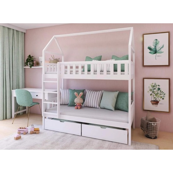 GAJA 90x190 white bunk bed Lano Furniture