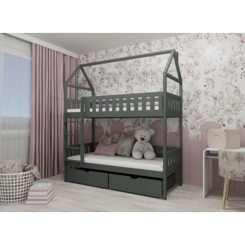 GAJA 80x160 graphite bunk bed Lano Furniture