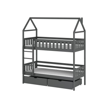 GAJA 80x180 graphite bunk bed Lano Furniture