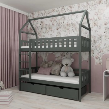 GAJA 80x200 graphite bunk bed Lano Furniture