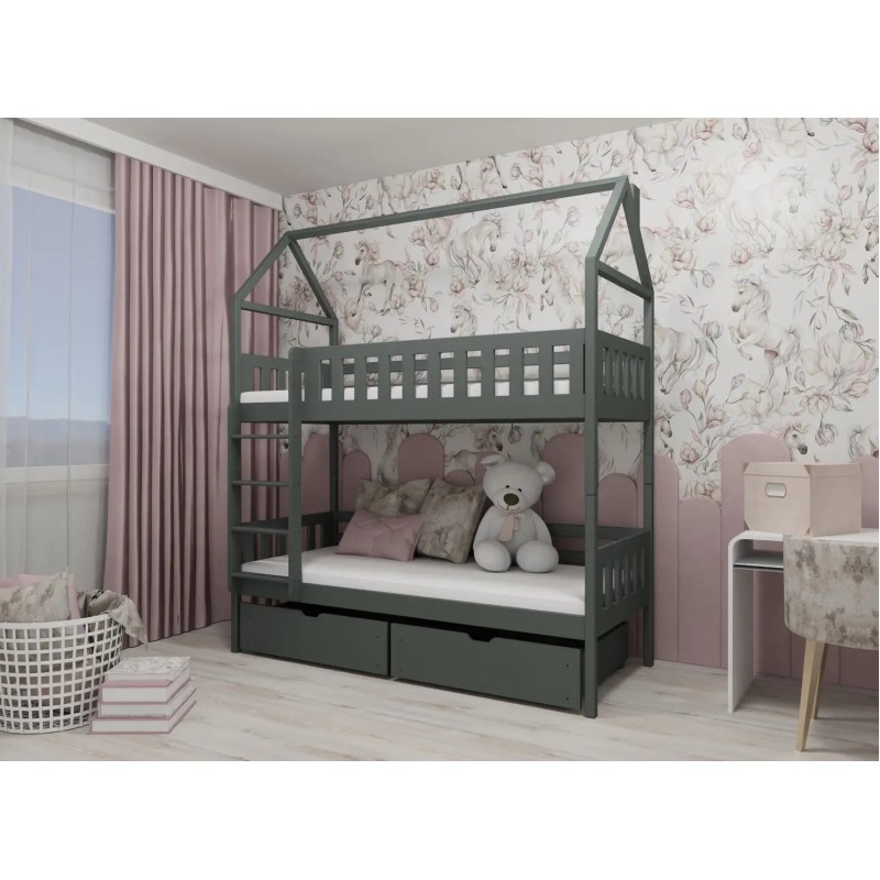 GAJA 80x200 graphite bunk bed Lano Furniture