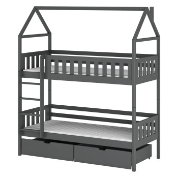 GAJA 90x190 graphite bunk bed Lano Furniture