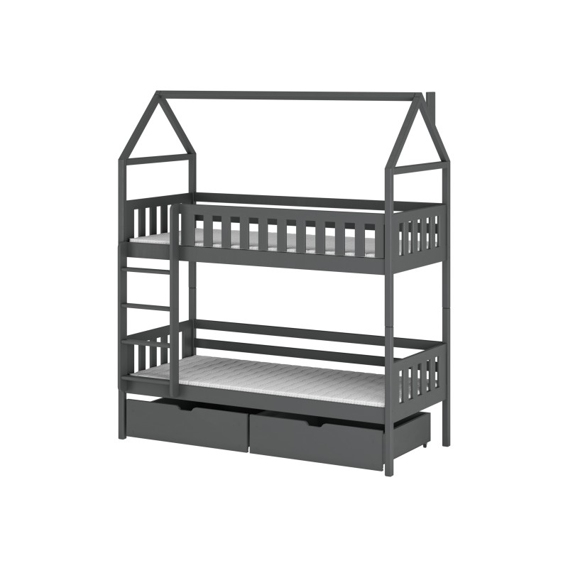 GAJA 90x200 graphite bunk bed Lano Furniture