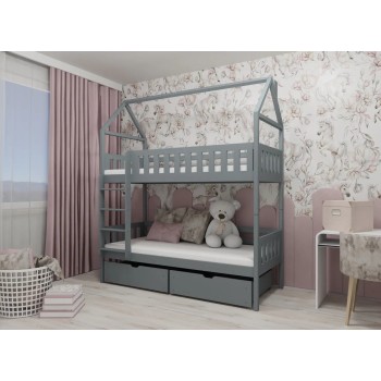 GAJA 80x160 grey bunk bed Lano Furniture