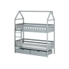 GAJA 90x200 grey bunk bed Lano Furniture