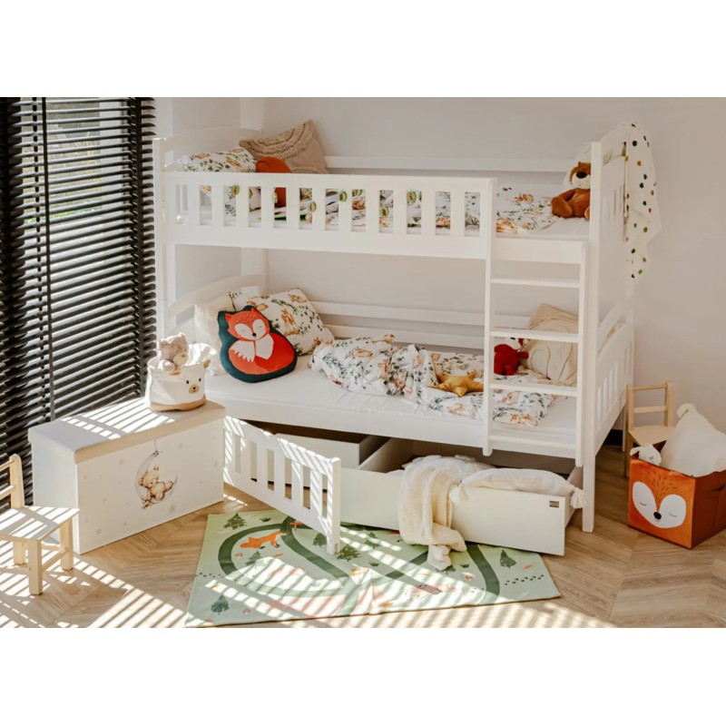 IGNAŚ 80x160 white bunk bed Lano Furniture