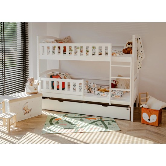 IGNAŚ 80x180 white bunk bed Lano Furniture
