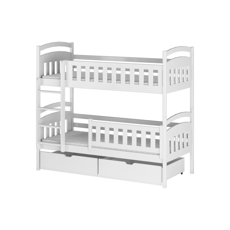 IGNAŚ 80x180 white bunk bed Lano Furniture