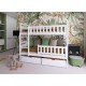 IGNAŚ 80x200 white bunk bed Lano Furniture
