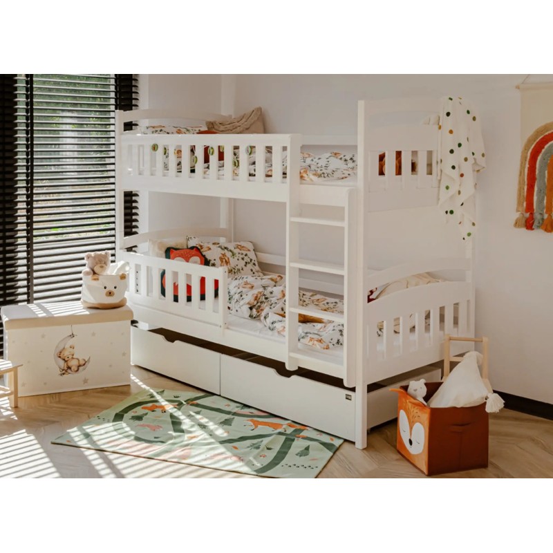IGNAŚ 80x200 white bunk bed Lano Furniture