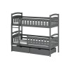 IGNAŚ 80x180 graphite bunk bed Lano Furniture