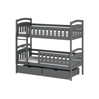IGNAŚ 90x200 graphite bunk bed Lano Furniture