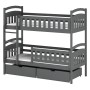 IGNAŚ 90x200 graphite bunk bed Lano Furniture