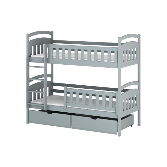 IGNAŚ 90x190 grey bunk bed Lano Furniture