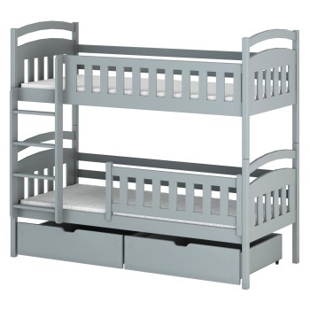IGNAŚ 90x200 grey bunk bed Lano Furniture