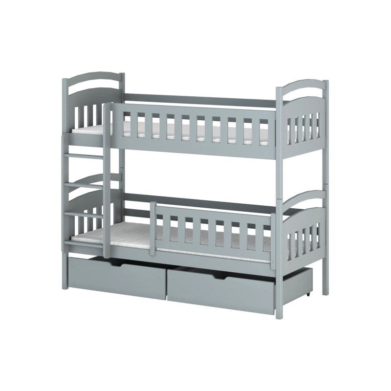 IGNAŚ 90x200 grey bunk bed Lano Furniture