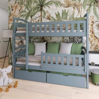 IGNAŚ 90x200 grey bunk bed Lano Furniture