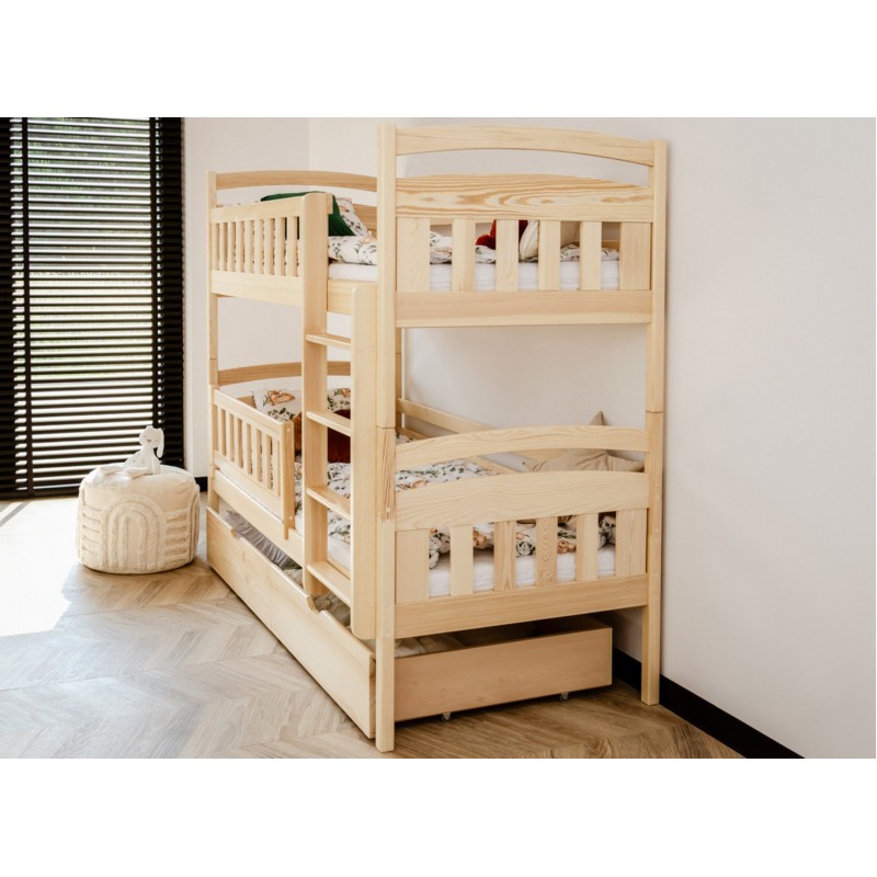IGNAŚ 80x200 pine bunk bed Lano Furniture