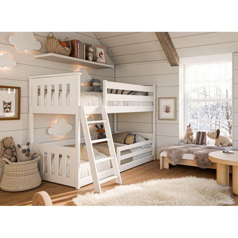 KEVIN 80x200 white bunk bed Lano Furniture
