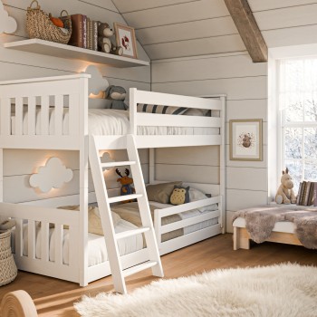 KEVIN 90x190 white bunk bed Lano Furniture
