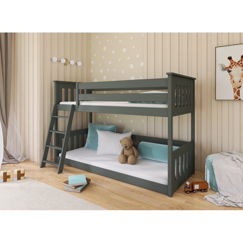 KEVIN 80x160 graphite bunk bed Lano Furniture