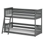 KEVIN 80x180 graphite bunk bed Lano Furniture