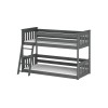 KEVIN 80x200 graphite bunk bed Lano Furniture