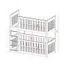 KONRAD 90x190 graphite bunk bed Lano Furniture