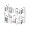 KONRAD 90x190 grey bunk bed Lano Furniture