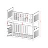 KONRAD 90x200 grey bunk bed Lano Furniture