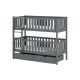 KSAWERY 80x180 graphite bunk bed Lano Furniture KSAWERY 80x180 graphite bunk bed Lano Furniture