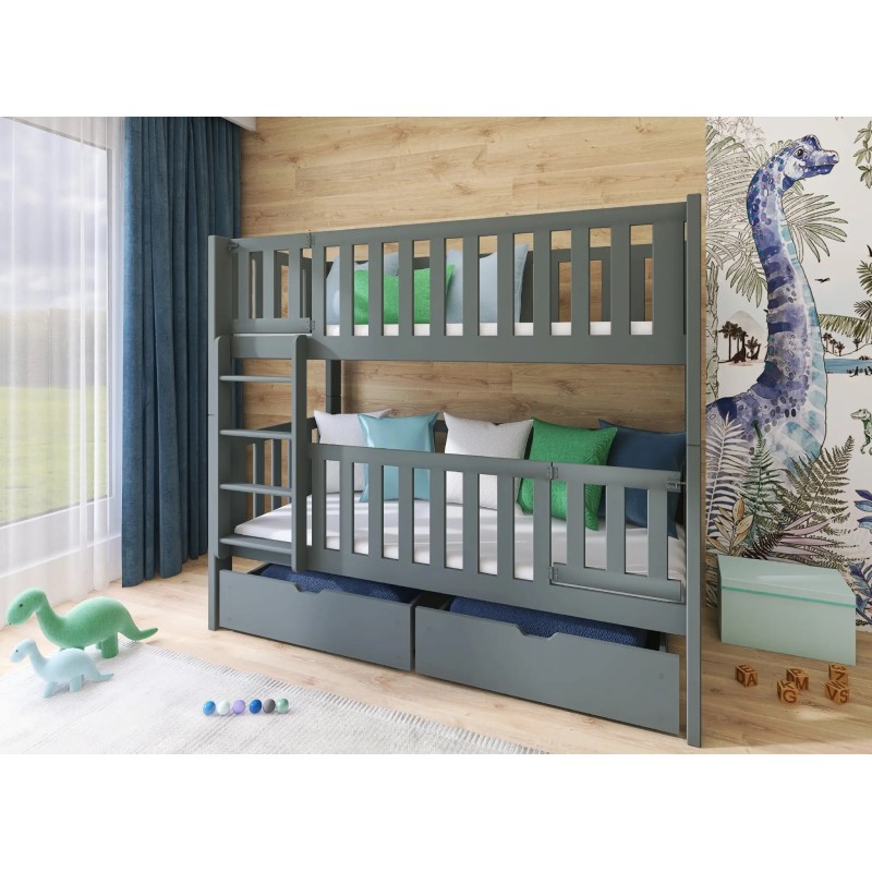 KSAWERY 80x180 graphite bunk bed Lano Furniture