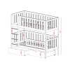 MICHALINA 80x180 graphite bunk bed Lano Furniture