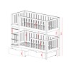 MICHALINA 90x200 grey bunk bed Lano Furniture