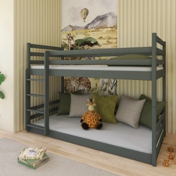 MINI 90x190 graphite bunk bed Lano Furniture