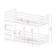 MINI 80x160 pine bunk bed Lano Furniture