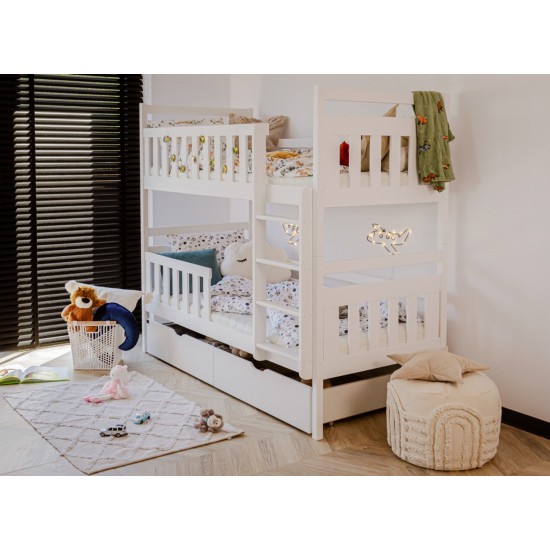 MONIKA 80x180 white bunk bed Lano Furniture